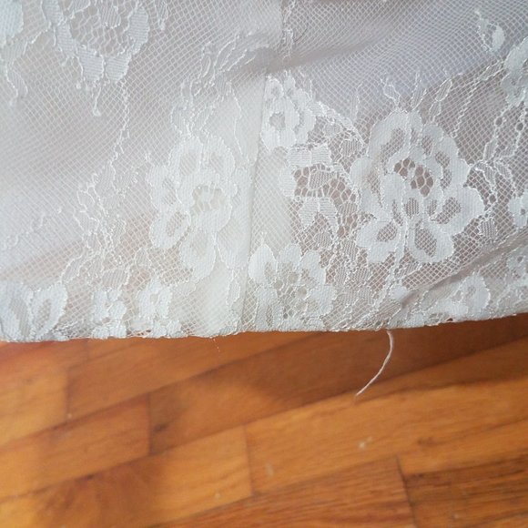 SHERRI HILL WHITE FLORAL LACE PROM DRESS - Picture 15 of 16